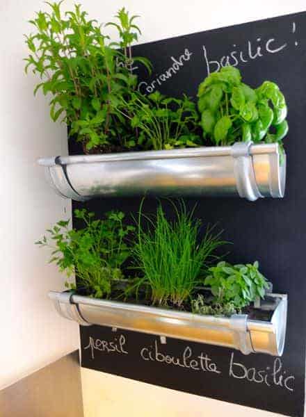 10 Amazing Ideas to Recycle a Rain Gutter 10 - Flowers & Plants