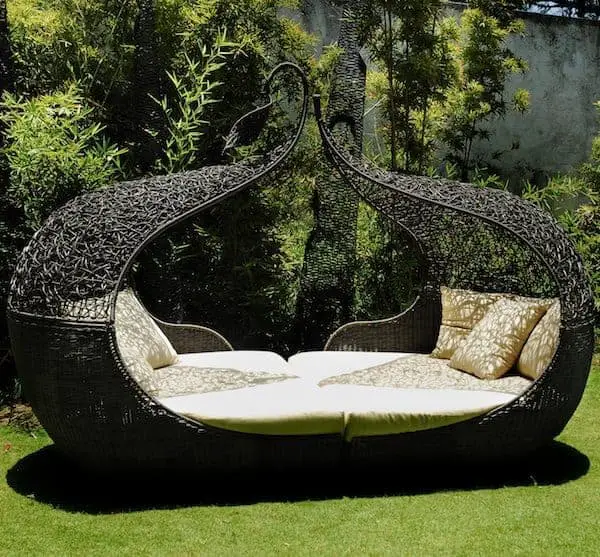 The Corsica Twin Daybed is a gorgeous example of a luxurious, romantic Outdoor Daybeds Getaway idea!