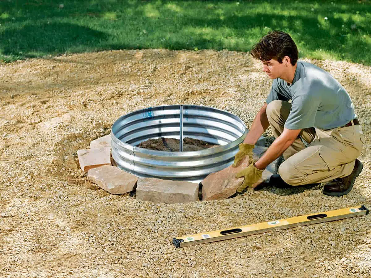 How to Build a Fire Pit Ring 16 - Fire Pits & Grills - 1001 Gardens.