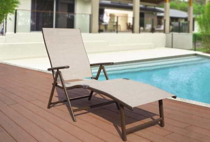 Kozyard Cozy Aluminum Beach Yard Pool Folding Chaise Lounge Chair