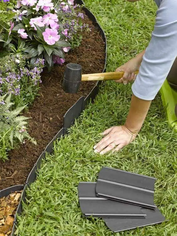 Plastic garden border idea