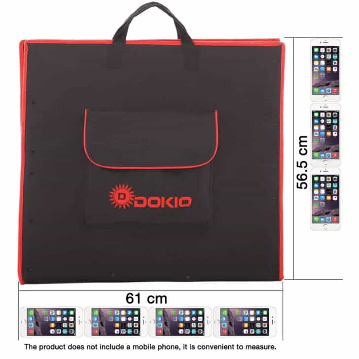 DOKIO 80 Watts 12 Volts Monocrystalline foldable Solar Panel