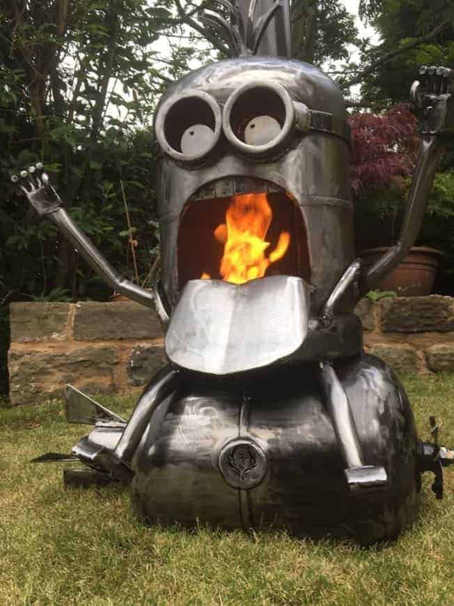 Minion Bomb Riding Wood Burner Fire Pit