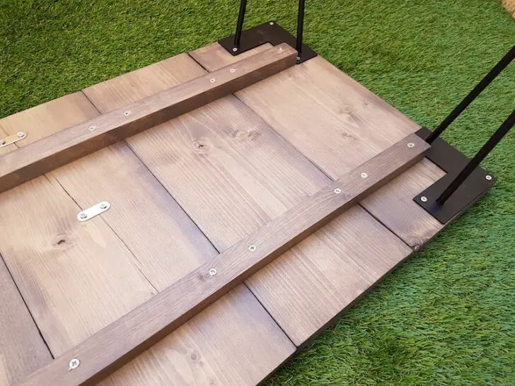 How to Make an Outdoor Wooden Coffee Table for Less than 100-2